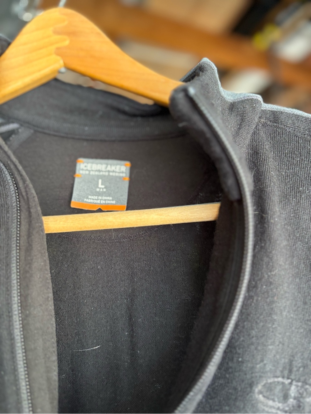 Icebreaker Black Full-Zip Midlayer Jacket